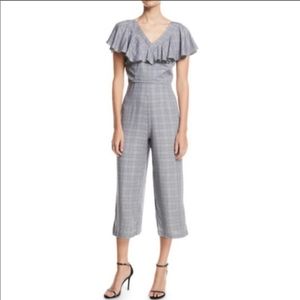 Laundry by Shelli Segal Plaid Ruffled Jumpsuit